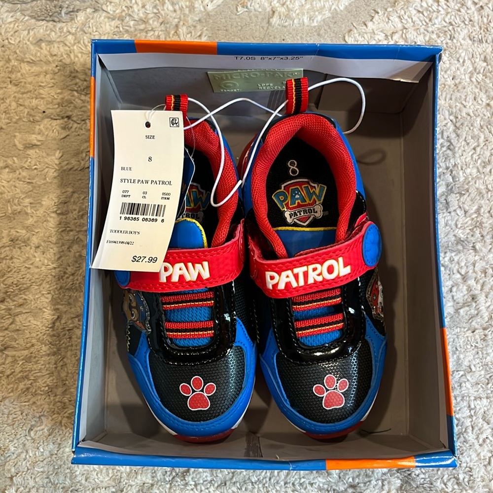 NWT Paw Patrol sneakers